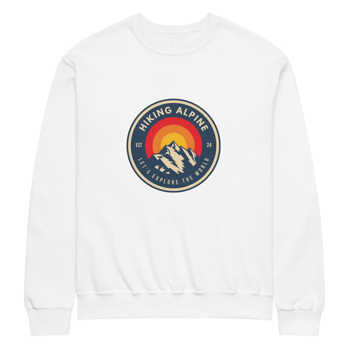 Hiking Alpine Mountains Crew Neck Sweatshirt