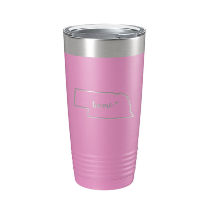 Nebraska Tumbler Home State Travel Mug Insulated Laser Engraved Map Coffee Cup 20 oz