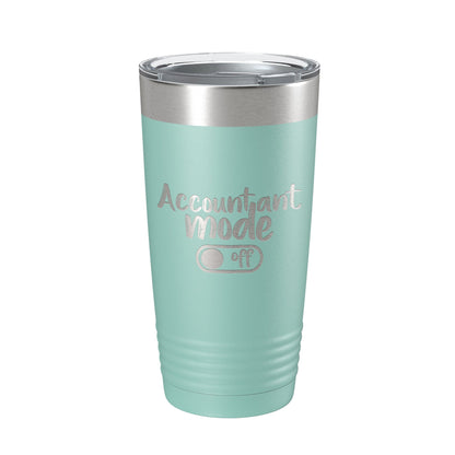 Accountant Mode Off Tumbler Travel Mug Insulated Laser Engraved CPA Retirement Gift Funny Coffee Cup 20 oz