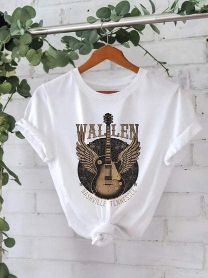 Southwestern Country Style Music Guitar Graphic Tee