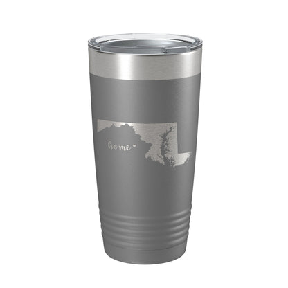 Maryland Tumbler Home State Travel Mug Insulated Laser Engraved Map Coffee Cup 20 oz