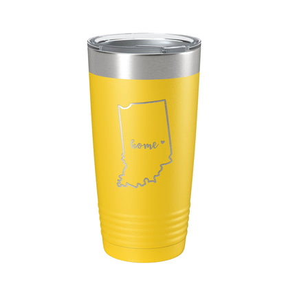 Indiana Tumbler Home State Travel Mug Insulated Laser Engraved Map Coffee Cup 20 oz