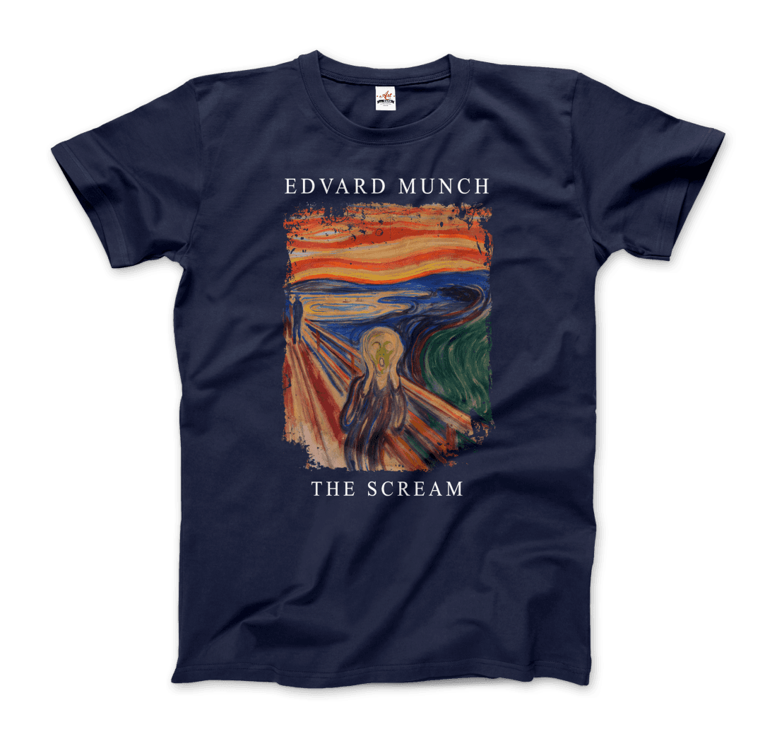 Edvard Munch the Scream, 1893 artwork t-shirt
