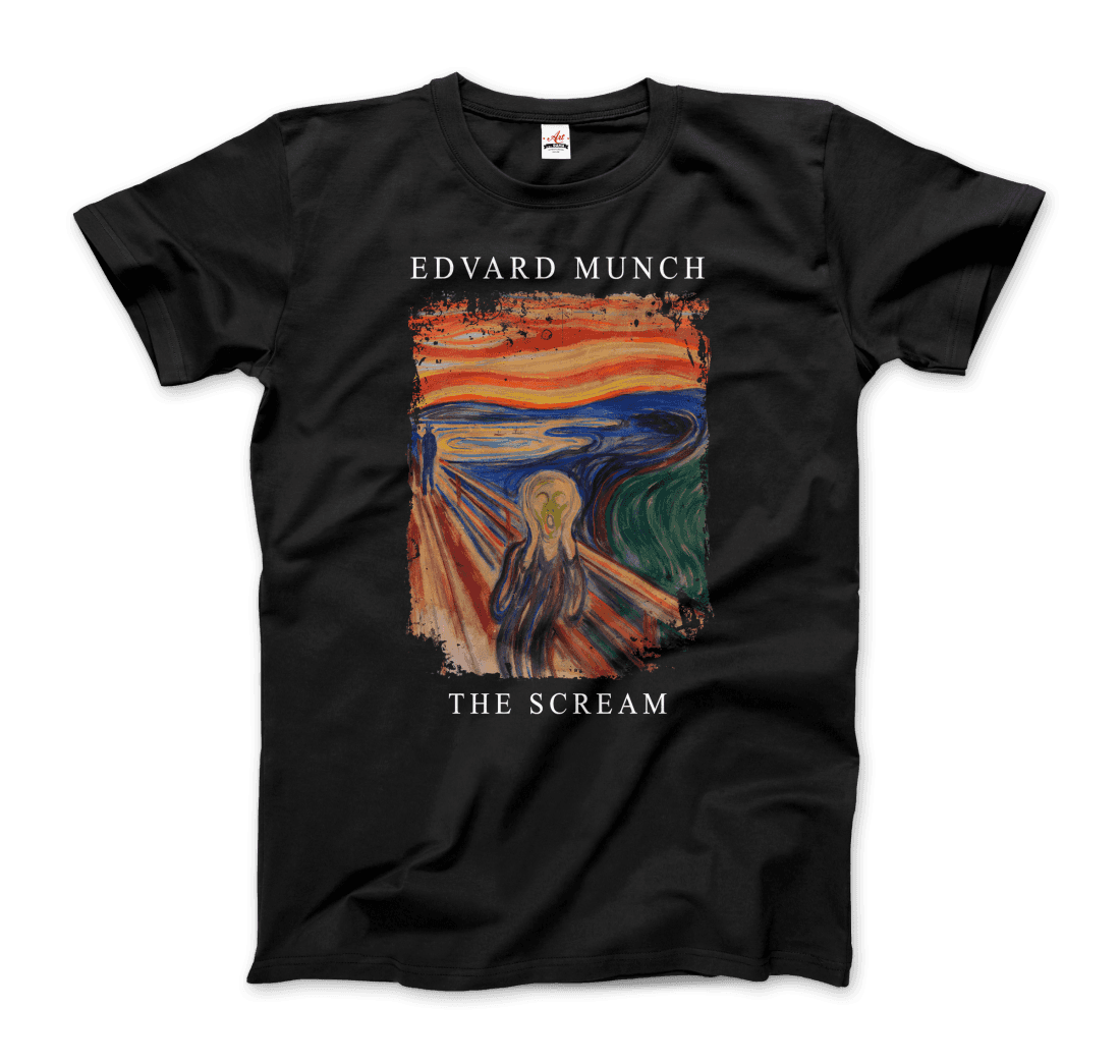 Edvard Munch the Scream, 1893 artwork t-shirt