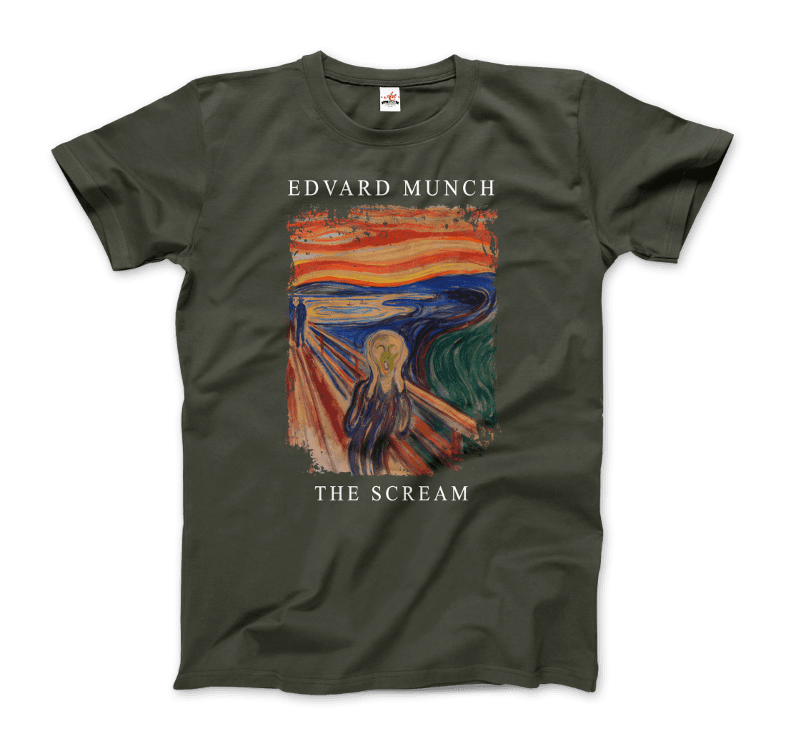 Edvard Munch the Scream, 1893 artwork t-shirt