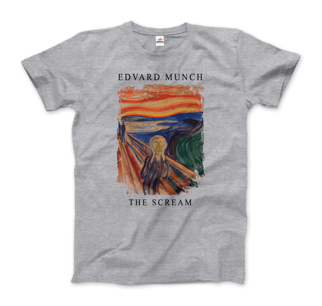 Edvard Munch the Scream, 1893 artwork t-shirt
