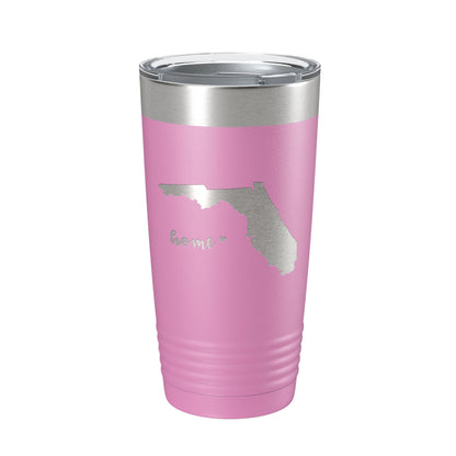 Florida Tumbler Home State Travel Mug Insulated Laser Engraved Map Coffee Cup 20 oz