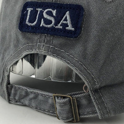 USA Flag Baseball Cap Adjustable Dad Hat Patriotic Embroider