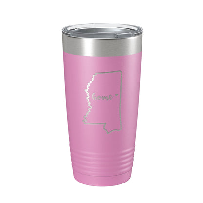 Mississippi Tumbler Home State Travel Mug Insulated Laser Engraved Map Coffee Cup 20 oz