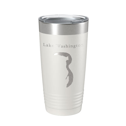 Lake Washington Map Tumbler Travel Mug Insulated Laser Engraved Coffee Cup Mississippi 20 oz