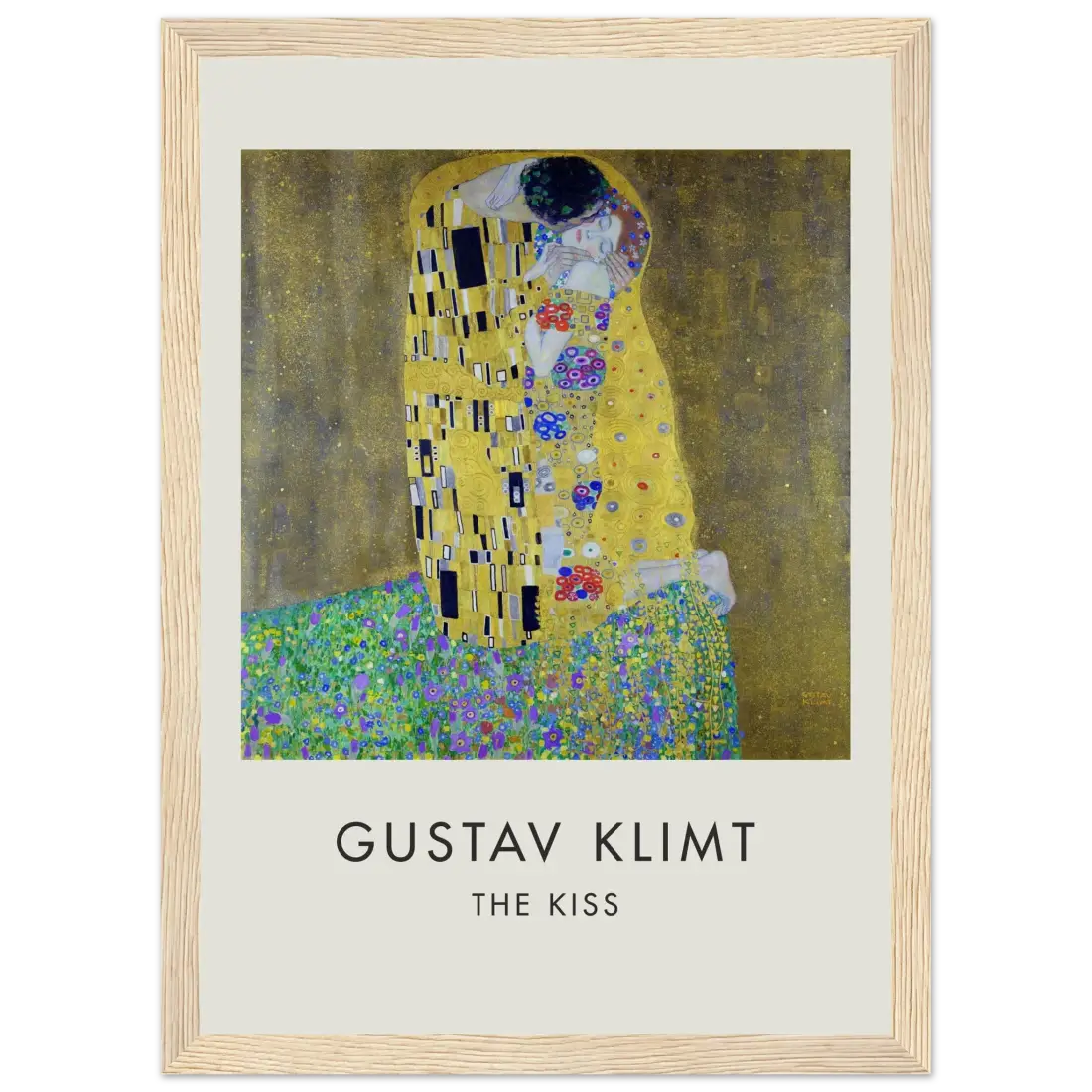 Gustav Klimt the Kiss, 1908 artwork poster