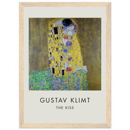 Gustav Klimt the Kiss, 1908 artwork poster