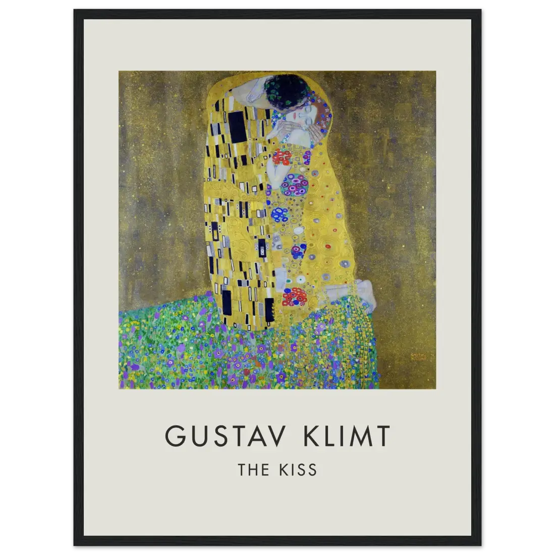 Gustav Klimt the Kiss, 1908 artwork poster