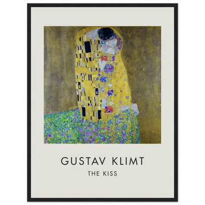 Gustav Klimt the Kiss, 1908 artwork poster