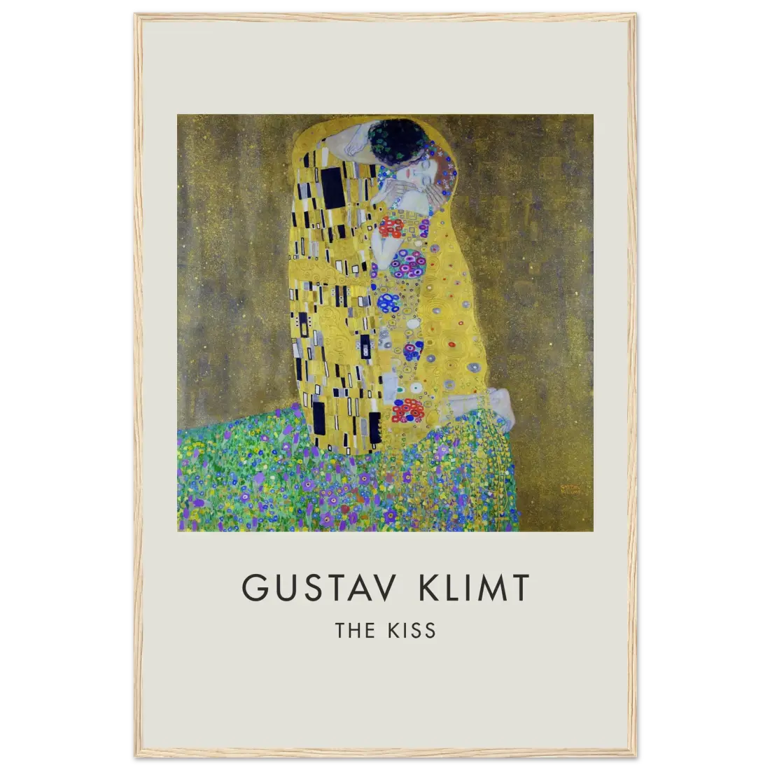 Gustav Klimt the Kiss, 1908 artwork poster