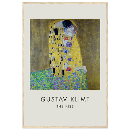 Gustav Klimt the Kiss, 1908 artwork poster