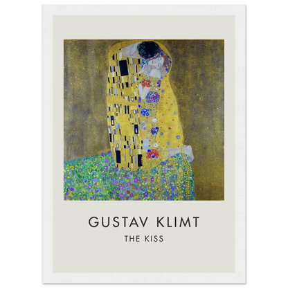 Gustav Klimt the Kiss, 1908 artwork poster