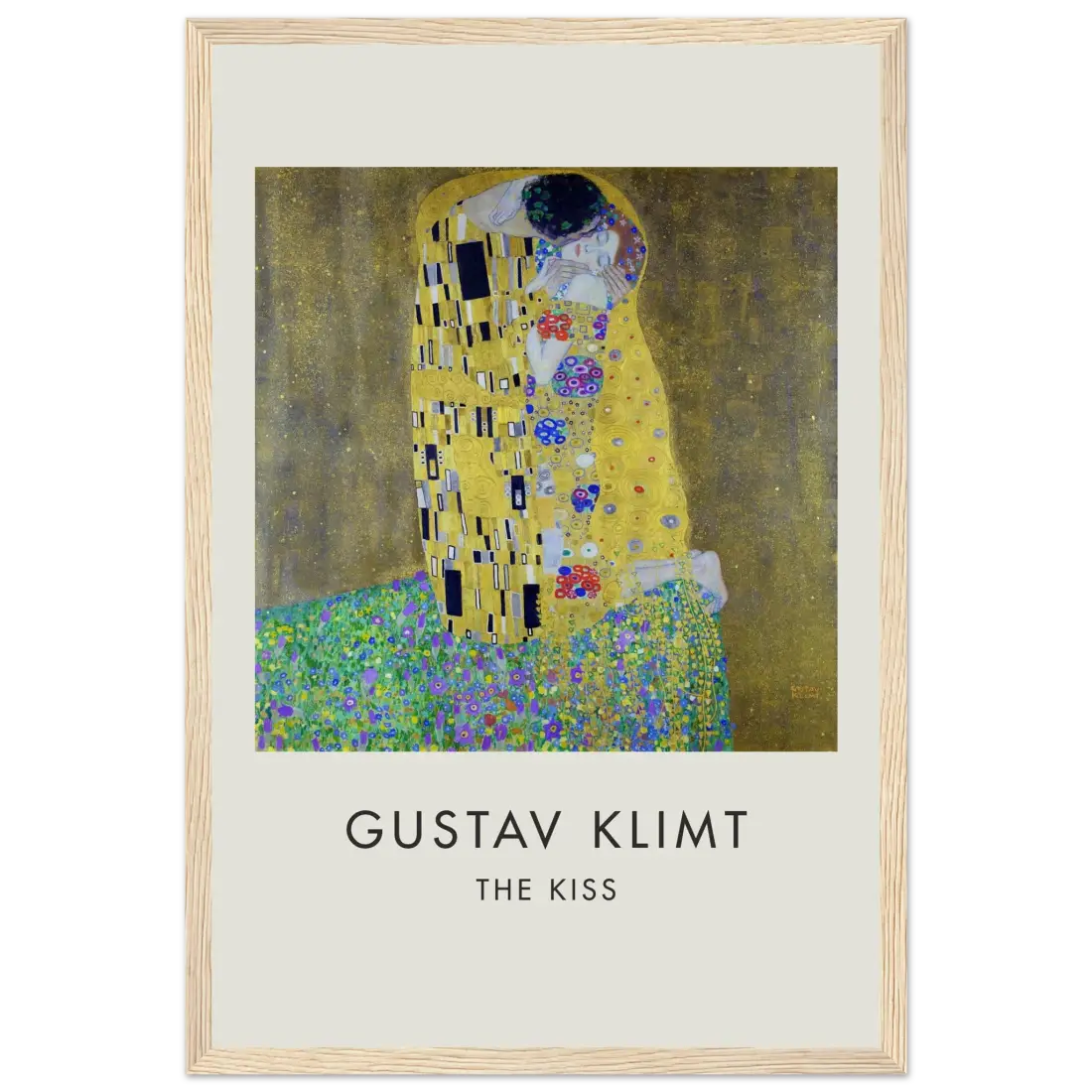 Gustav Klimt the Kiss, 1908 artwork poster