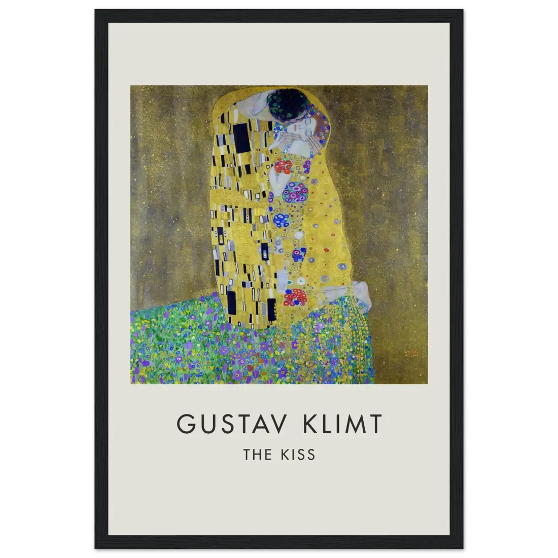 Gustav Klimt the Kiss, 1908 artwork poster