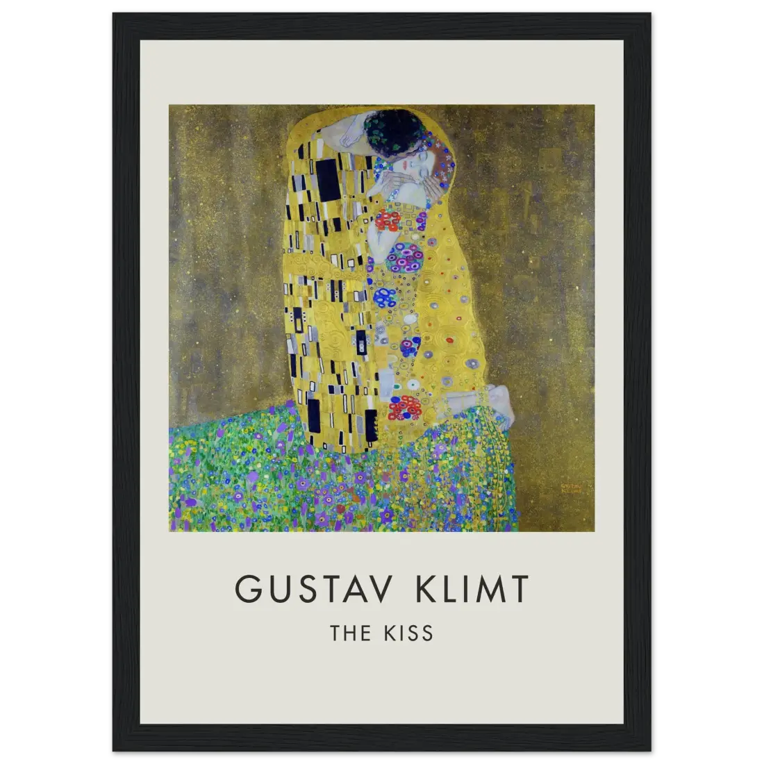 Gustav Klimt the Kiss, 1908 artwork poster