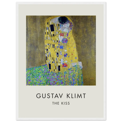 Gustav Klimt the Kiss, 1908 artwork poster