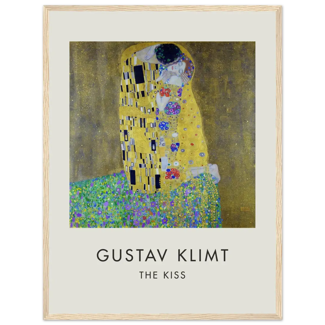 Gustav Klimt the Kiss, 1908 artwork poster