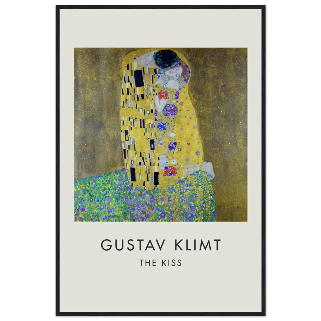 Gustav Klimt the Kiss, 1908 artwork poster