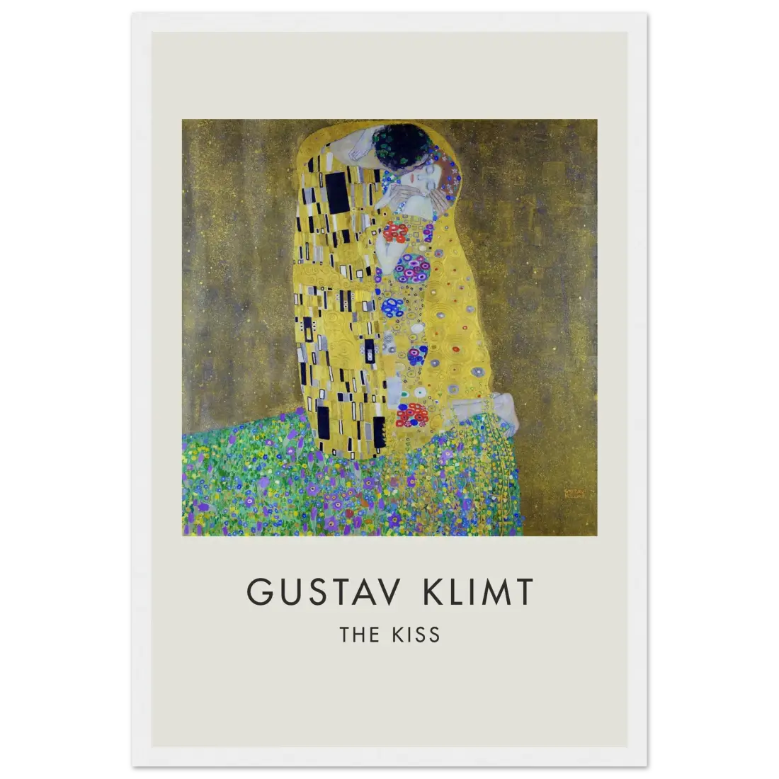 Gustav Klimt the Kiss, 1908 artwork poster