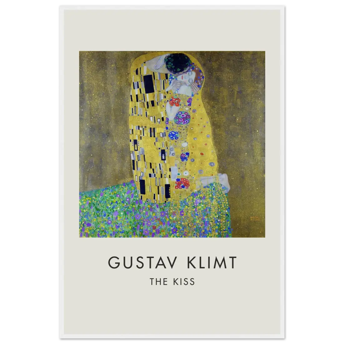 Gustav Klimt the Kiss, 1908 artwork poster
